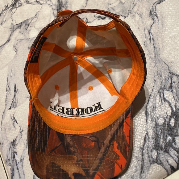 Mens Blaze orange camouflage Hunting Cap, Korbel Brandy!🔥Adjustable - Picture 3 of 6